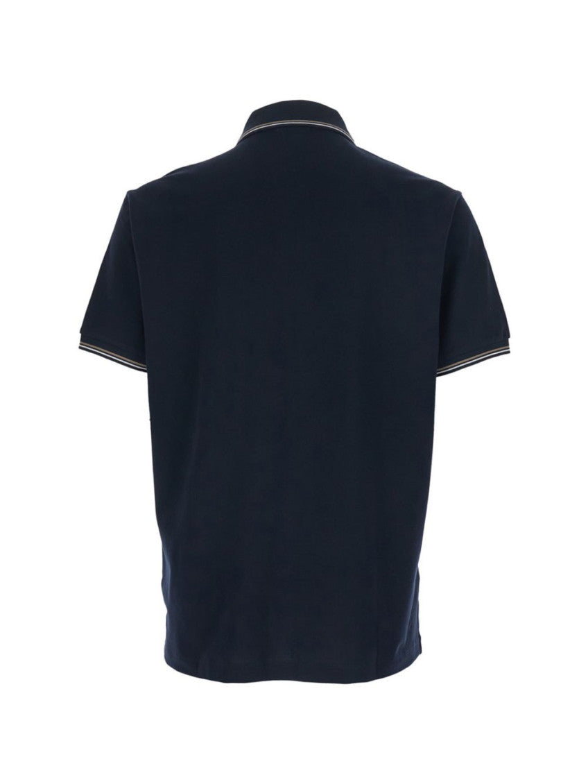 Navy Blue Embroidered Logo Polo 3