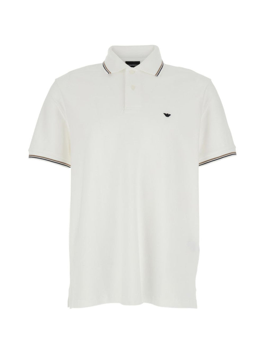 White  Embroidered Logo Polo 1