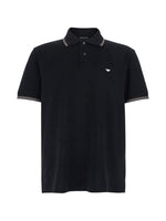 Black Embroidered Logo Polo 1