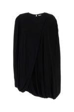 Black Round Neck Mini Dress 1