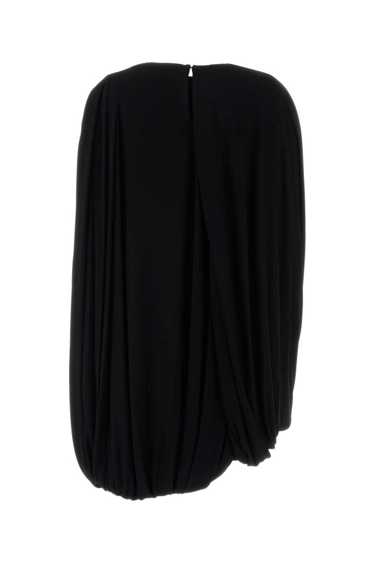 Black Round Neck Mini Dress 2
