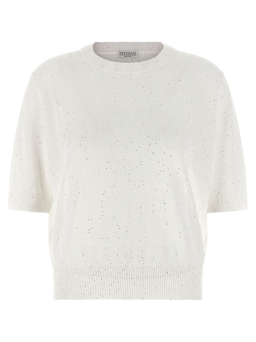 White Sequin Sweater 1