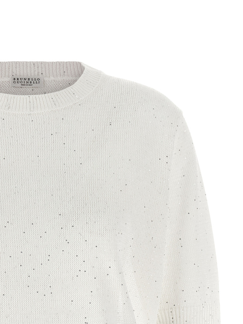 White Sequin Sweater 3