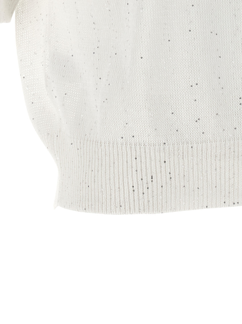White Sequin Sweater 4