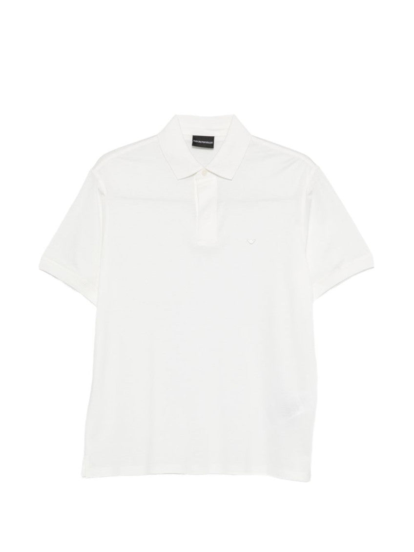 White Short Sleeves Logo Polo 1