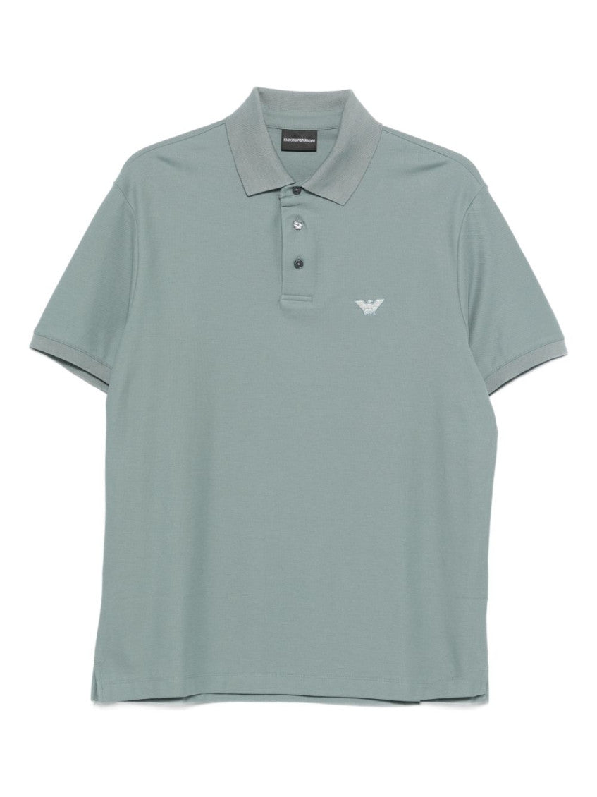 Clear Blue Cotton Logo Polo 1