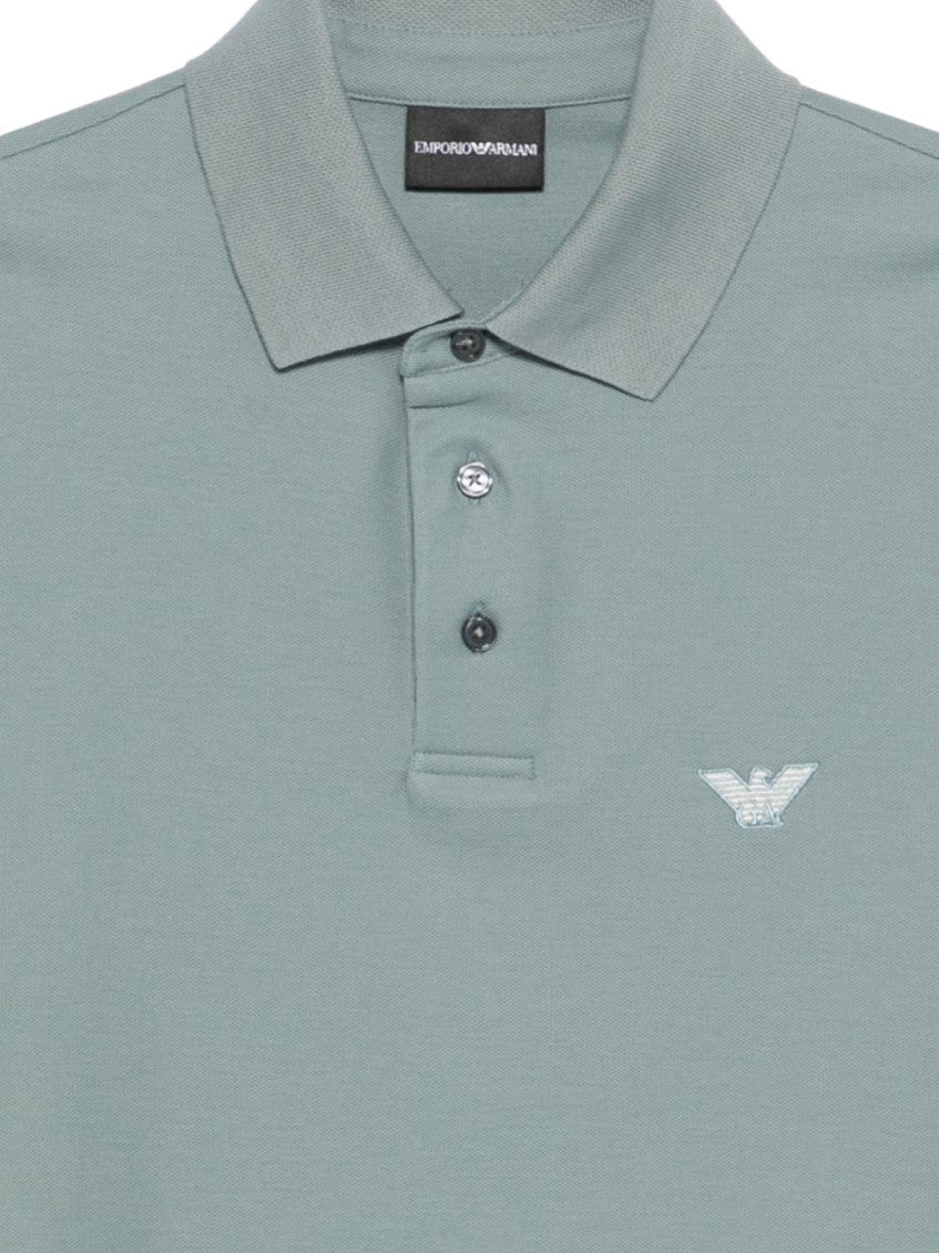 Clear Blue Cotton Logo Polo 3