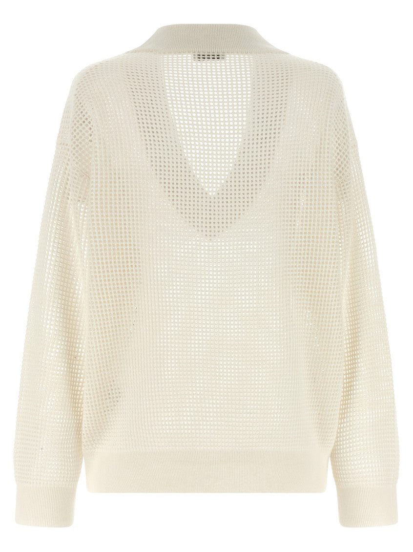 White Mesh Sweater 2