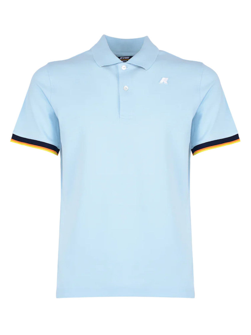Light Blue Logo-Patch Polo 1