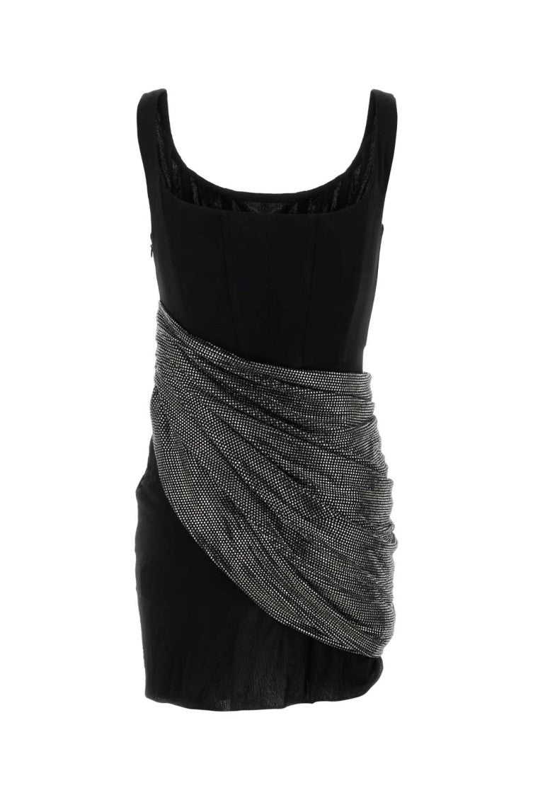 Black Square Neck Mini Dress 2