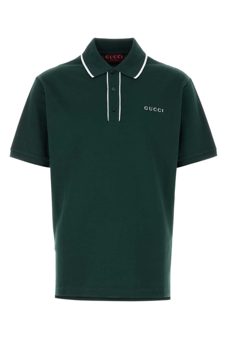Bottle Green Embroidery Logo Polo 1