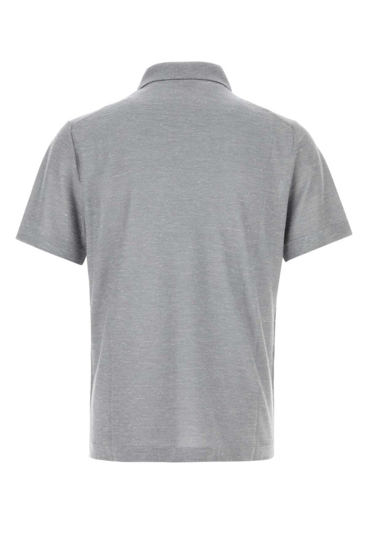 Grey Wool Blend Polo 2