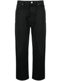 Black Twisted seam denim cotton jeans 1