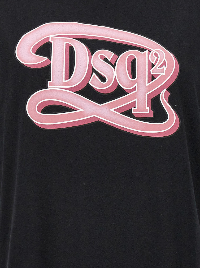 Black Logo print t-shirt 4