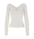 Beige V-neckline Sweater 1