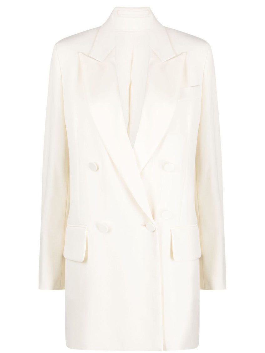 White Wool Trench Coat 1