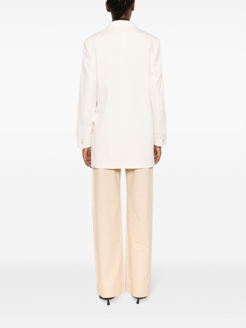 White Wool Trench Coat 4