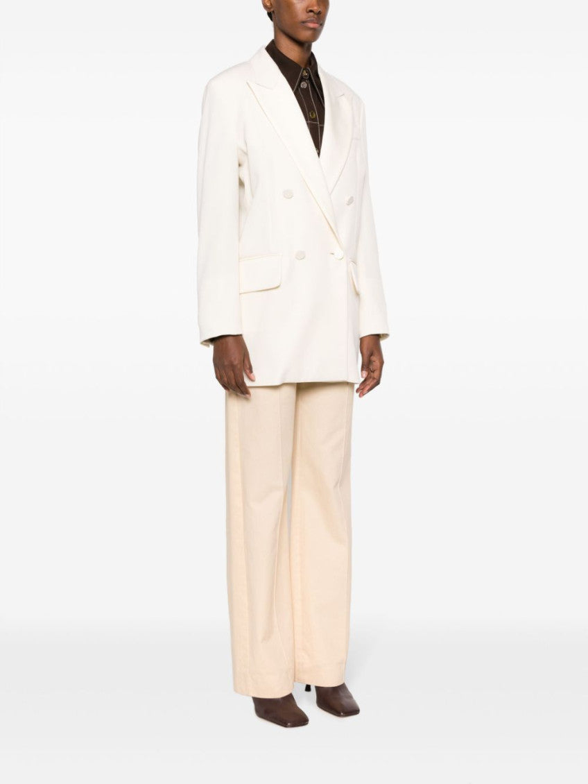 White Wool Trench Coat 5