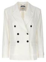 White Double-breasted Blazer 1