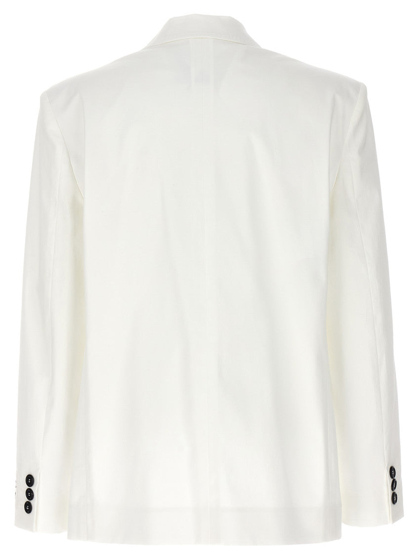 White Double-breasted Blazer 2