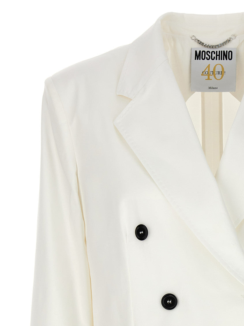 White Double-breasted Blazer 3