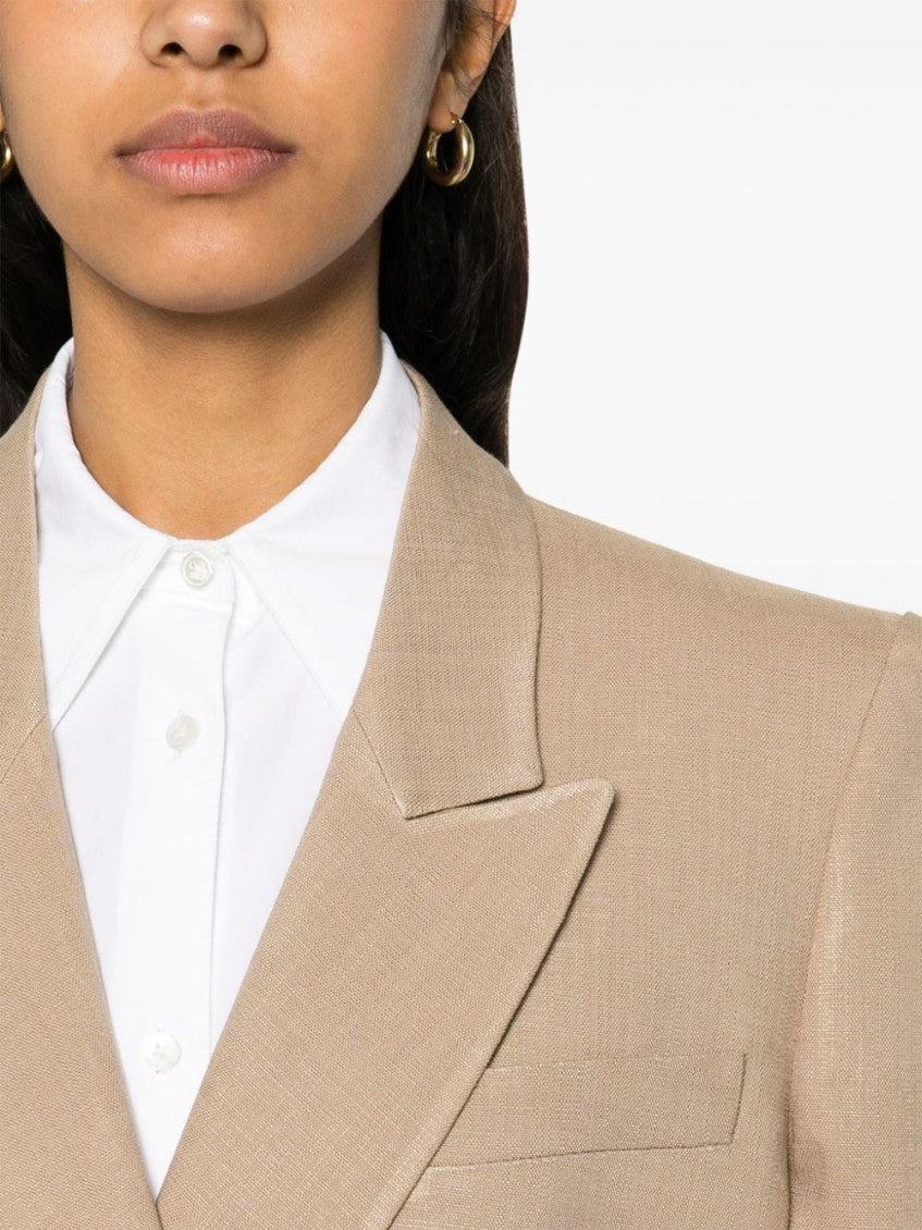 Beige double-breasted jacket 5