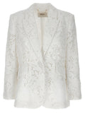 White Natural Lace Blazer 1