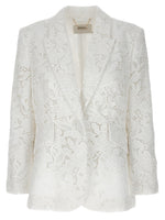 White Natural Lace Blazer 1