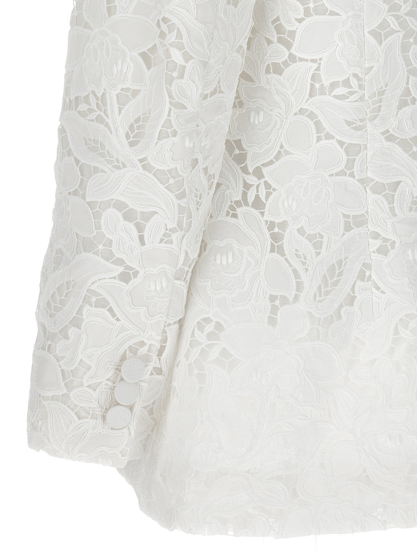 White Natural Lace Blazer 4