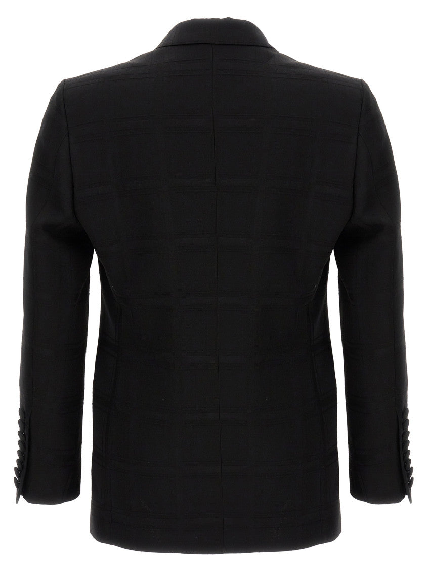 Black Check Double-breasted Blazer 2