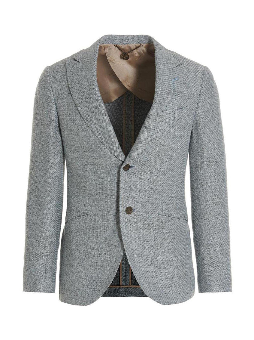 Light Blue Single-breasted Blazer 1