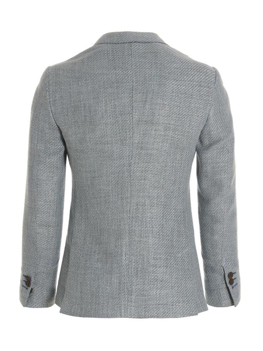Light Blue Single-breasted Blazer 2