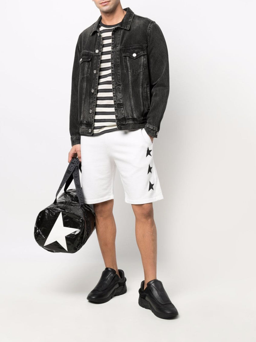 White Star Motif Shorts 6