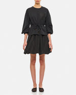 Black Drawstring Waist Dress 1