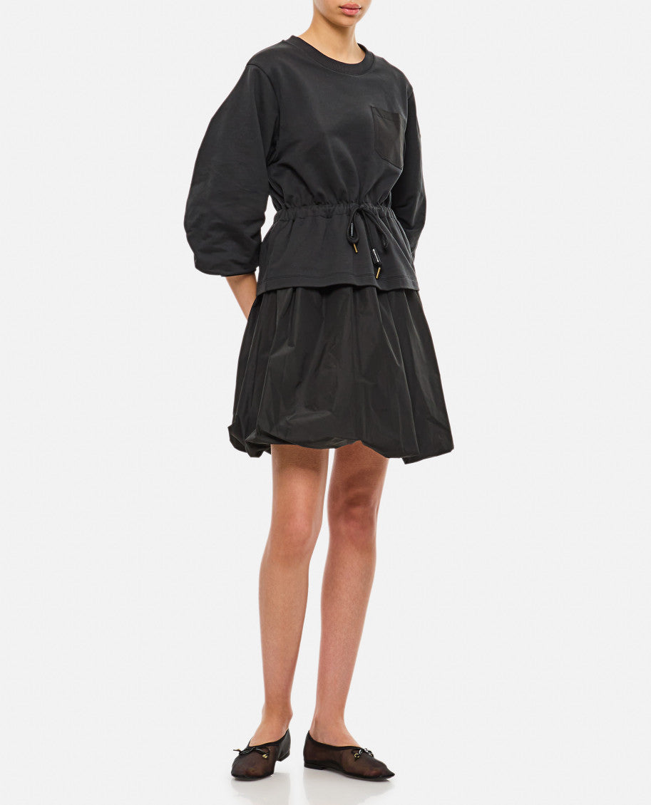Black Drawstring Waist Dress 2