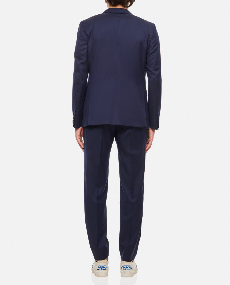 Dark Blue Virgin Wool Two-piece Suit 3