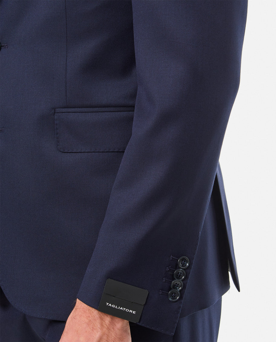 Dark Blue Virgin Wool Two-piece Suit 4