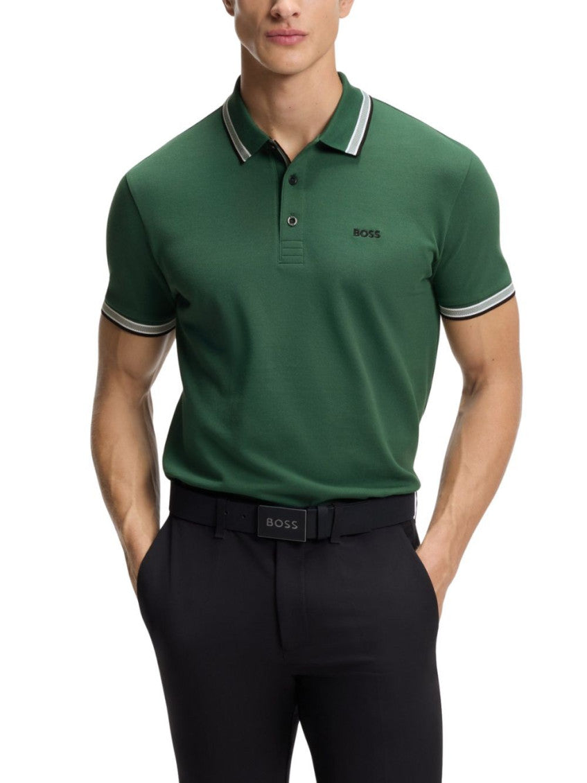 Green Cotton Logo Polo 3