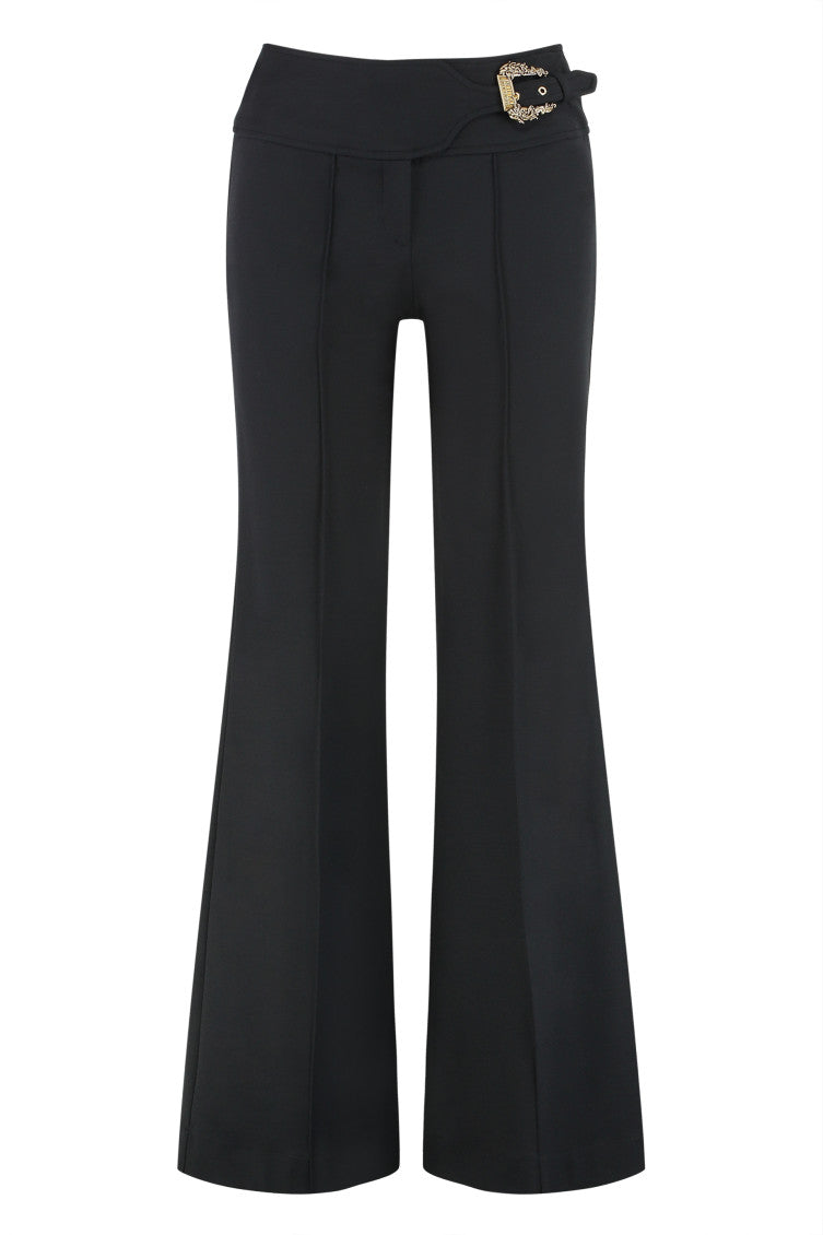 Black High Waist Wide Leg Trouser 1