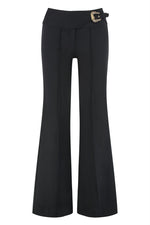 Black High Waist Wide Leg Trouser 1