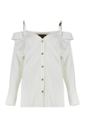 White Off Shoulder Shirt 1