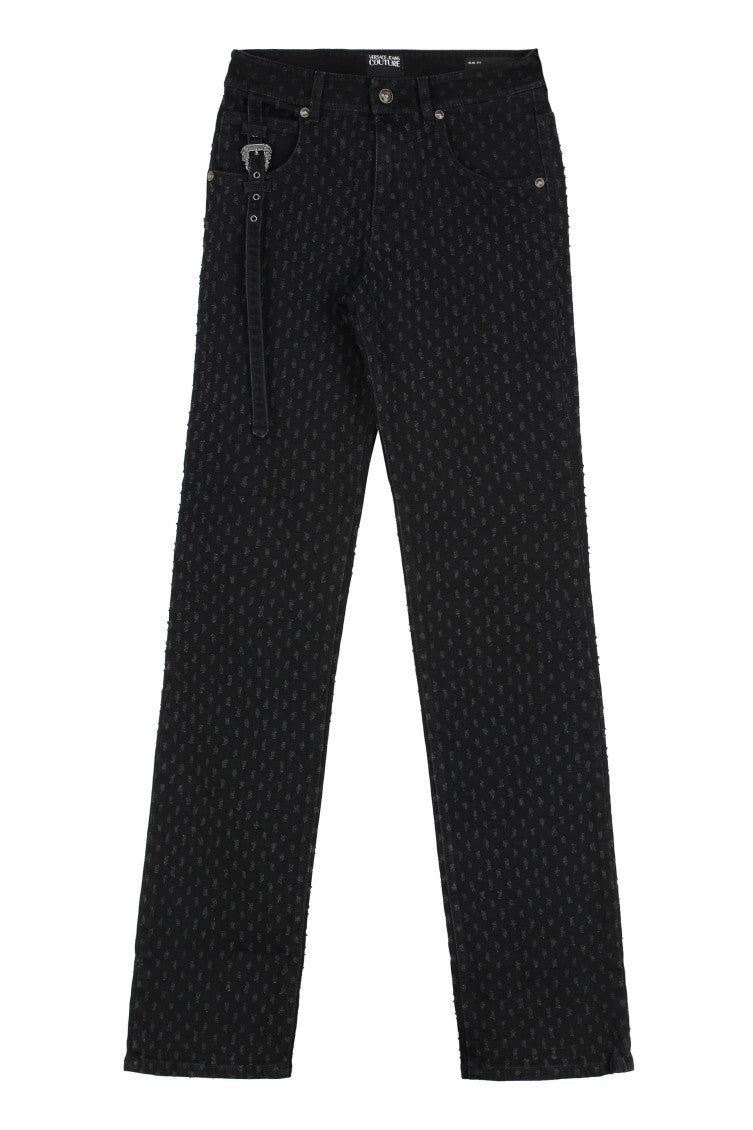 Black High Rise Slim Fit Jeans 1
