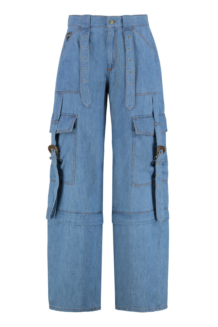 Light Blue Denim Cargo Jeans 1