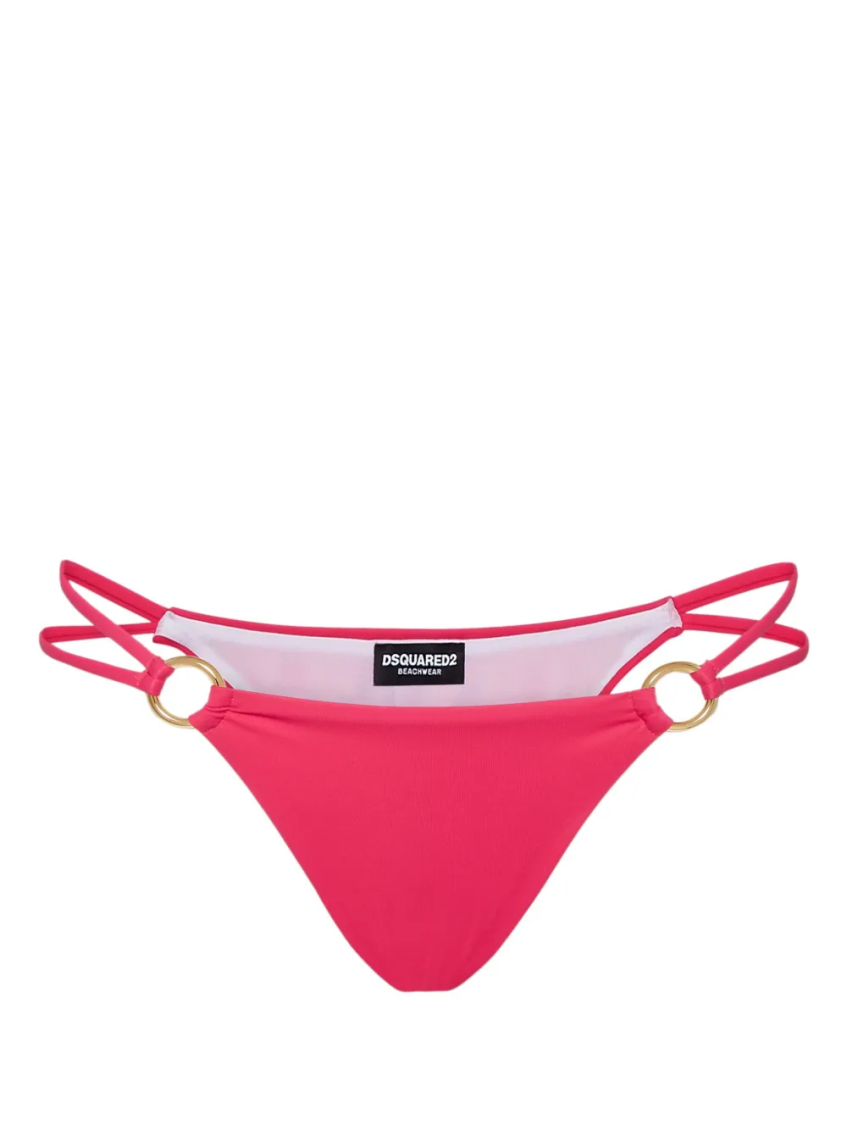 Fuchsia Pink Cut Out Bottom Bikini 1