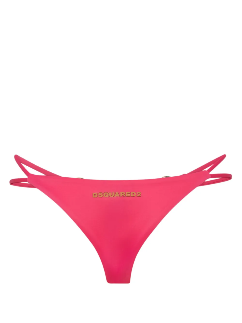 Fuchsia Pink Cut Out Bottom Bikini 2