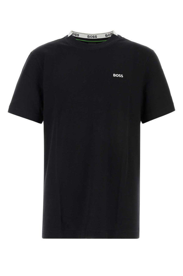 Black Logo Print Polo 1