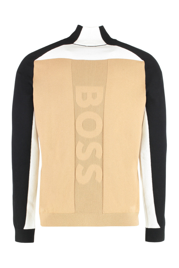 Black Half Zip Knit Sweater 2
