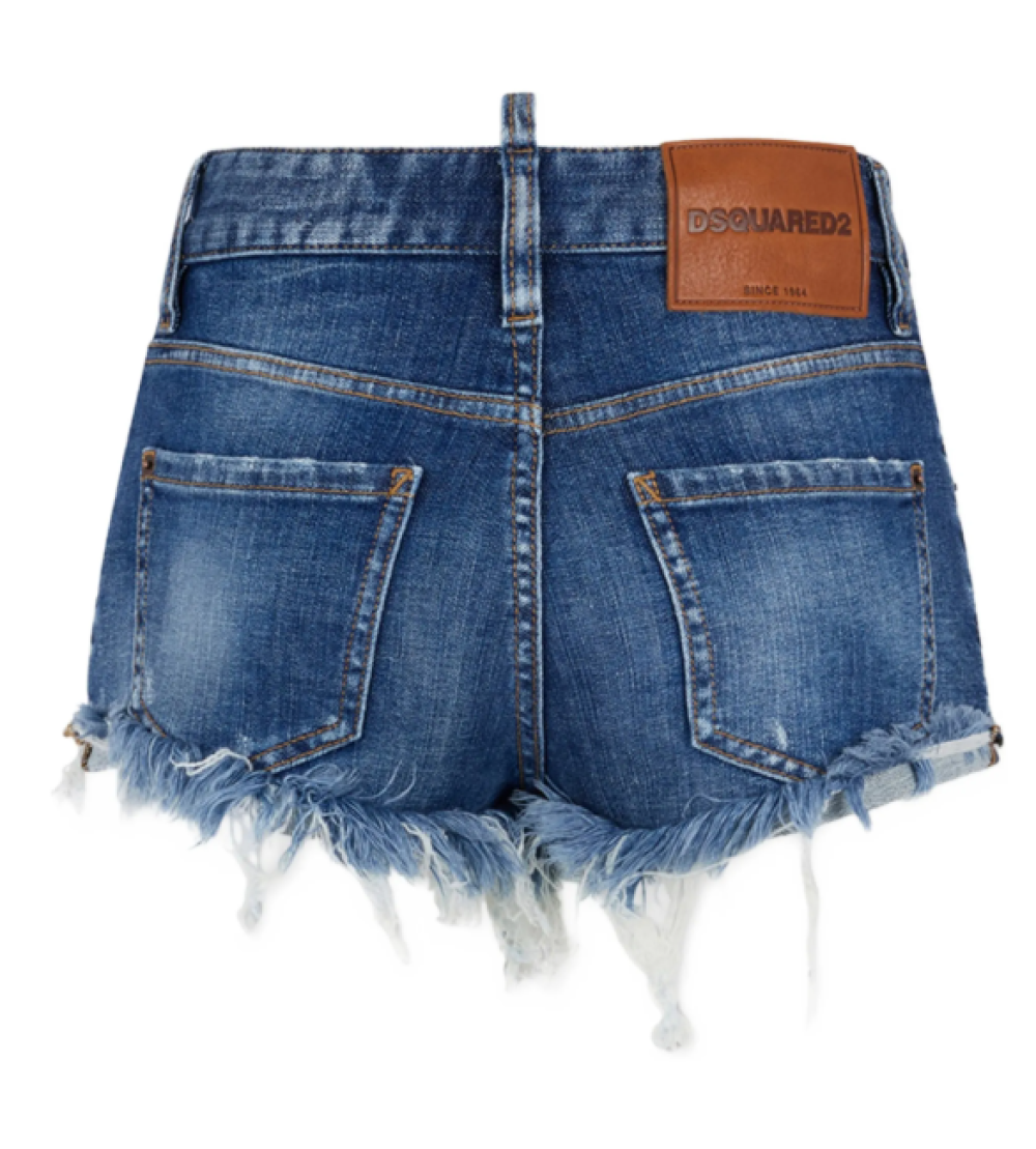 Navy Blue Denim Shorts 2