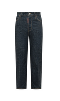 Navy Blue Straight Leg Jeans 1