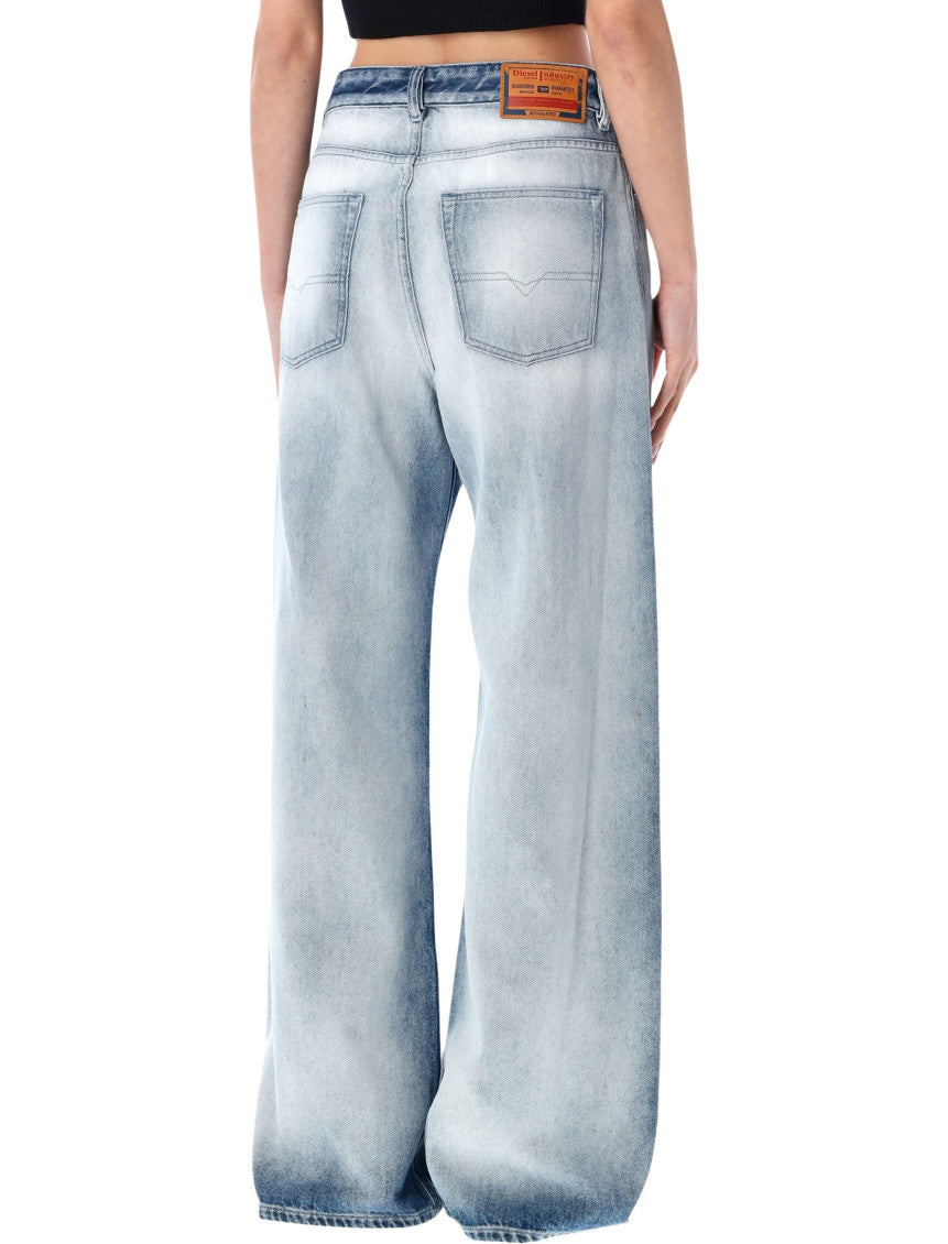 Light Blue Wide Leg Jeans 2